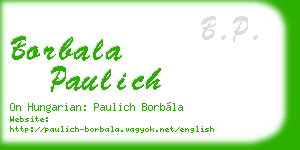 borbala paulich business card